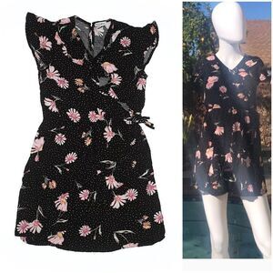 Love, Fire Black Short Sleeve Mini Dress Sz M